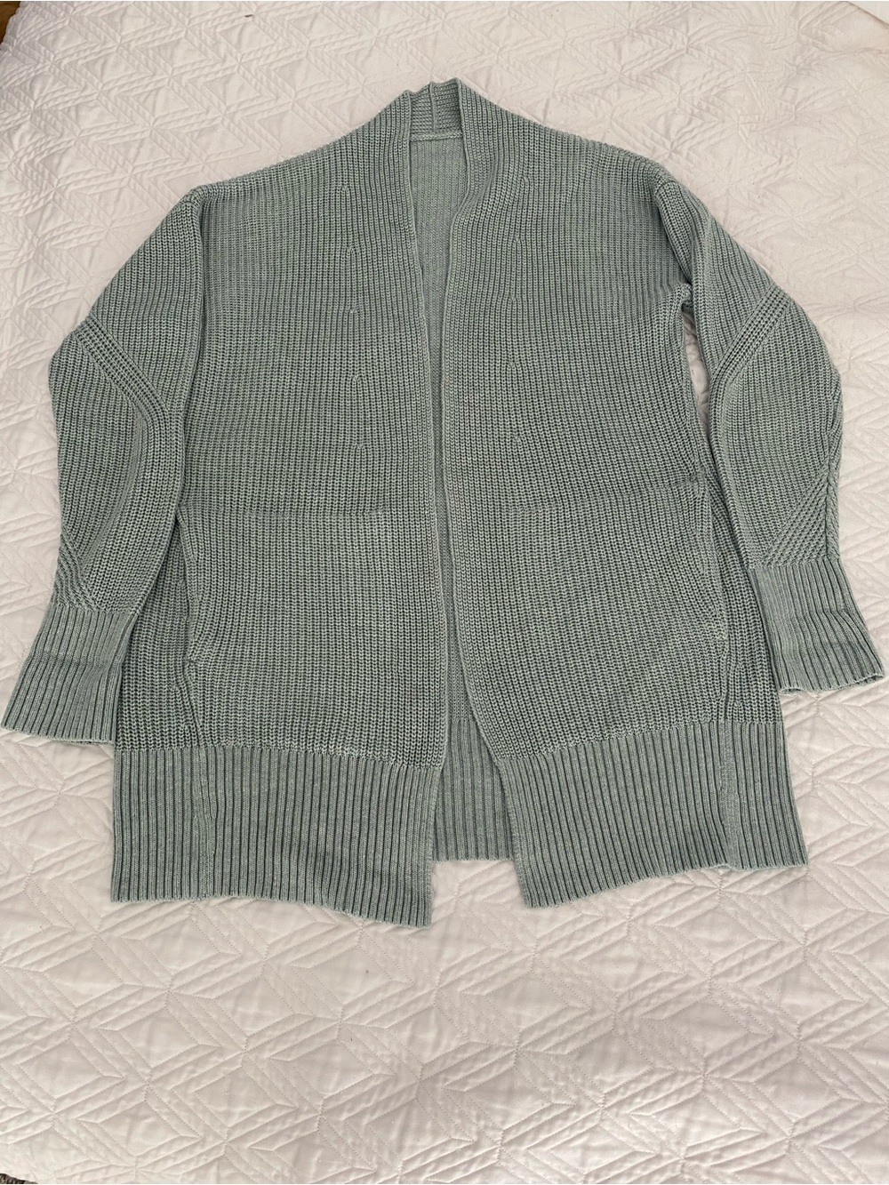 Lululemon Open-Front Knit Cardigan in Sage Green XS/S